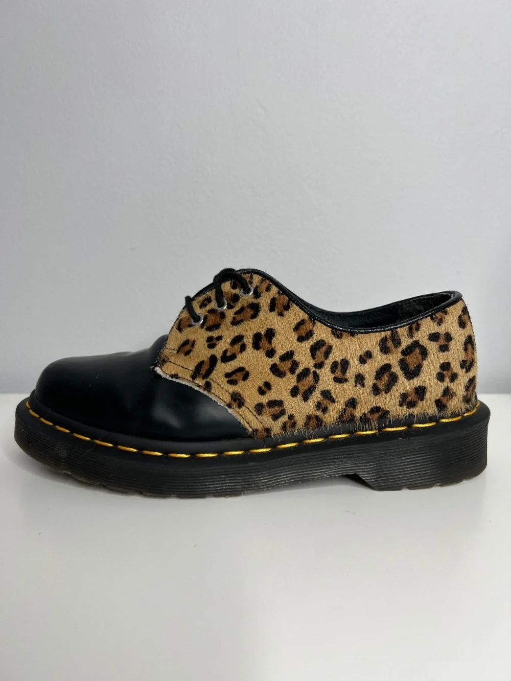 Dr. Martens 1461 Leopard Hair-On Leather Oxford Shoes US 6 EU 37 Rare